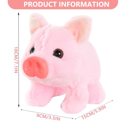 Animal en peluche cochon marchant le cadeau d'anniversaire interactif idéal - 2