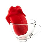 Novelty Tea Infuser 1 Pcs Lip Tongue Shape Silicone Tea Strainer Loose Leaf Tea Filter Diffuser Drink Accessory for Tea Drinkers on Holiday Silicone BPA Free Eco-friendly Material By Hary