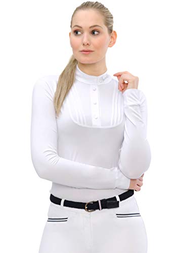 T-shirt de compétition SPOOKS Tarah blanc en taille XL pour femme