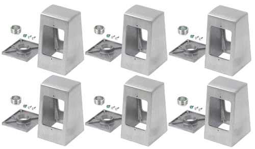 Boîte de sortie piédestal double face aluminium brossé borne de sol R58-1020