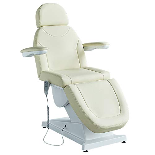 GAOWF - Cama de belleza eléctrica automática elevable, mesa de masaje y tatuaje, reposabrazos extraíble ajustable con control remoto de mano