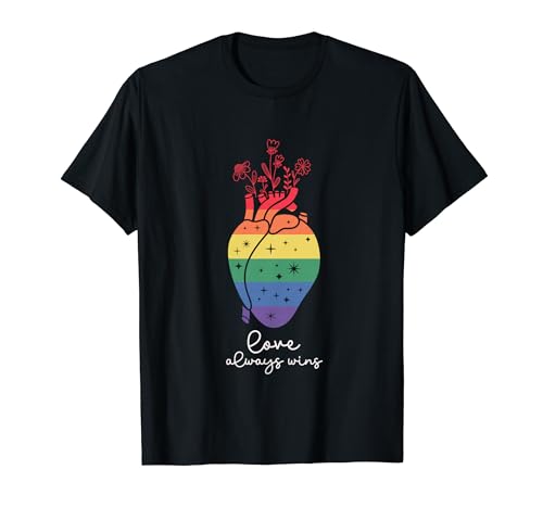 Love Wins Always LGBT LGBTQ+ soutient le mois de la Rainbow Pride T-Shirt