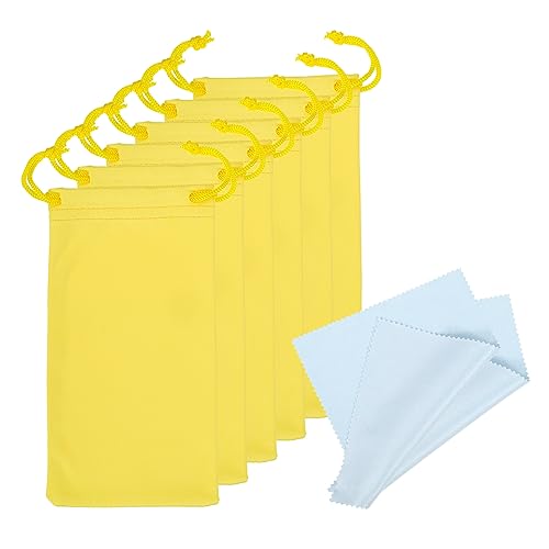 Image of PATIKIL Microfiber Glasses Bag, Sunglasses Pouch Eyeglass Bag Soft Sunglass Case with Eyeglasses Cleaning Cloth