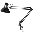 Dainolite DXL334-X Dimmable Desk Lamp with Clamp and Adjustable Arm for Task Lighting, Study, Work, Home or Office with 6' Cord - 36'' - Black