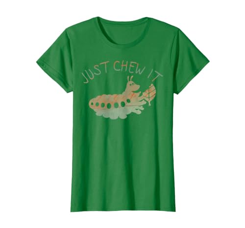 Disney Pixar Bugs Life Heimlich Just Chew It Graphic T-Shirt T-Shirt, Women, Kelly Green, XX-Large