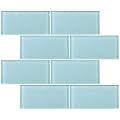 TCSAG-10 3x6 Blue Glass Subway Tile -Kitchen and Bath Backsplash Wall Tile (1sqt)