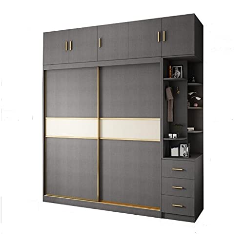 YShoot Sliding Door Wardrobe Modern Simple Simple Cabinet Household Bedroom Rental Room Storage Economical Storage Wardrobe