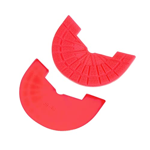 Image of HARFINGTON 1pair Shoe Sole Protector for Sneakers Size 7-8 Self-Adhesive Non Slip Pad Heel Plates Repair for Men and Women, Red