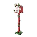 buzon correos santander  Navidad De Buzón De Correspondencia para Santa Claus, De Madera Mágico De La Vendimia Northpole Exterior Correo Letter Box Holder, Al Aire Libre Decoraciones De Navidad,C