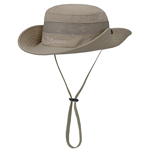 Kids Sun Hat Sun Protection Bucket Hats For Kids Camping Fishing Safari Hats Summer Wide Brim Beach Play Hat Deep Khaki One Size #TOP6