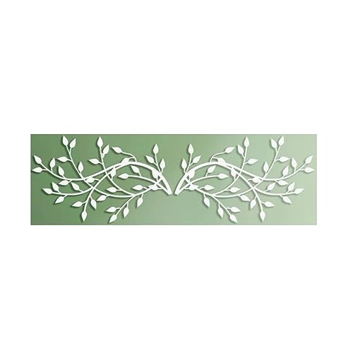Feuille d'olivier déco murale métal fer blanc suspension ornement maison DELURA