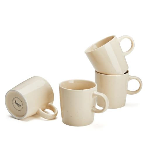 Image of Sweese 4-Pack Porcelain Espresso Cups, Beige High-Grade Durable Professional, 3.5 Fluid Ounces nan nan