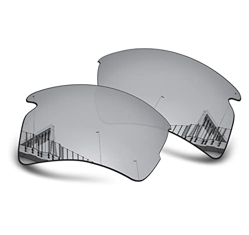Image of Well-aimed Replacement Lenses Compatible with Oakley Flak 2.0 | Flak 2.0 XL Sunglasses - Silver Iridium Polarized