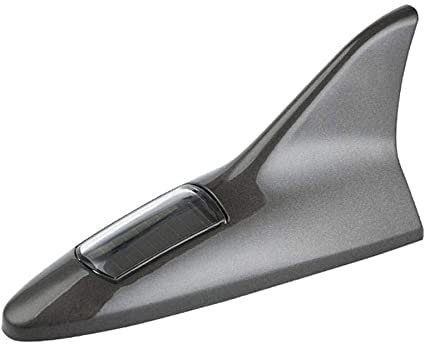 Frixen Auto Security Car Solar Power Energy LED Warning Tail Light Shark Fin Antenna UK Car Security Car Solar Power Energy LED Warning Tail Light Shark Fin Light (Grey)