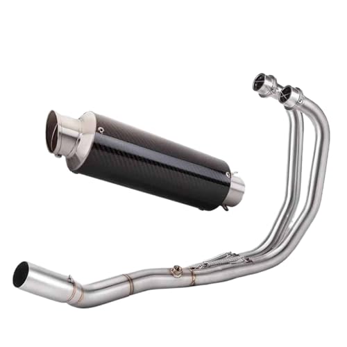 Sistema escape completo Yamaha R3 R25 MT03 elimina peso sustituyendo colector por fibra carbono