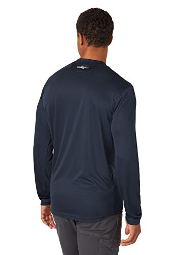 ATG by Wrangler Men's Long Sleeve Performance Sun Shirt, Navy, Large