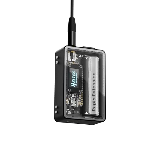 Heltec ESP32 LoRa V4 Development Board with Tempered Glass Case GPS 2800mAh Battery Antenna ESP32 S3 SX1262 Chip Surport WiFi Blue Tooth LoRa for Meshtastic IoT Smart Home
