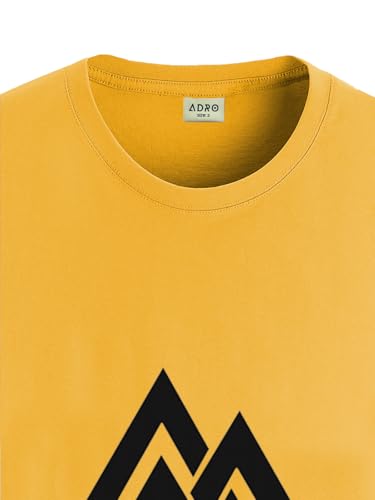Image of ADRO Men's 100% Cotton Regular Fit T-Shirt