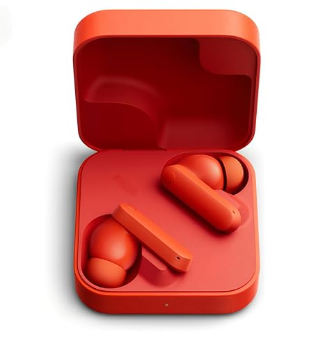 Image of Wireless Earbuds with 42dB ANC | Orange, Bluetooth 5.4 | 35.5H Battery Life | IP54 Water Resistant | 4 HD Mics | ChatGPT Integration | Fast Charging | 12.4mm Bio-Fibre Driver | (NOTH Square) (Orange)