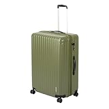 キャプテンスタッグ(CAPTAIN STAG) スーツケース キャリーケース キャリーバッグ 超軽量 TSAロック WFタイプ ダブルホイール 360度回転 ダブルファスナータイプ Lサイズ オリーブ UV-85