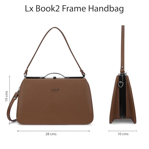Image of Lavie Luxe Women's Book Satchel Frame Satchel Handbag | Satchel Bag for Work | Ladies Purse | Stylish Shoulder Bag | Gift For Women