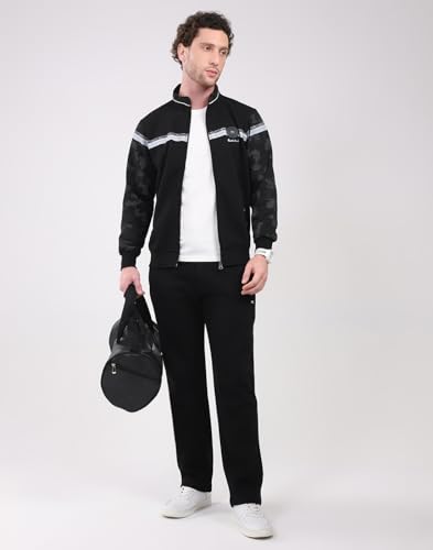 Image of Monte Carlo Men's Regular Fit Collared Neck Full Sleeve Solid Winter Tracksuit | Soft Warm Material | Stylish Sports & Casual Winter Wear for Men (Pack Of 1)