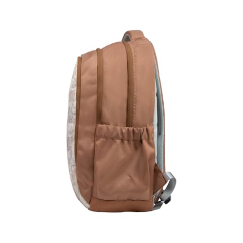 Image of F Gear Shinra Mocha Mousse 34L School Backpack|3 Compartments|Airflow Padded Back Panel|Ergonomic, Lightweight & Durable with water Bottle Holders|Ideal for School, College, Office Travel & Daily Use