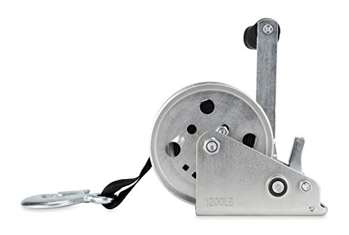 Camco Heavy Duty Steel Marine Towing Winch- Corrosion Resistant | 1,200 Lb Capacity| Durable Gears Resist Wear & Tear| Resilient & Uv Resistant 20’ Strap - (50001) #TOP3