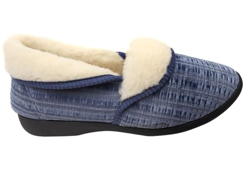 Grosby Women's Camille Slipper, Blue, UK 5.5/US 8