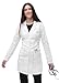Adar Pop-Stretch Junior Fit Women's 36" Tab-Waist Lab Coat - 3304 - White - L
