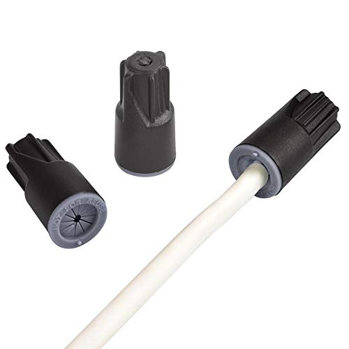inShareplus Waterproof Outdoor Wire Connectors Kit, Grease Cap Outdoor Electrical Nuts Caps for LED Landscape Light, 30 Pack, Black