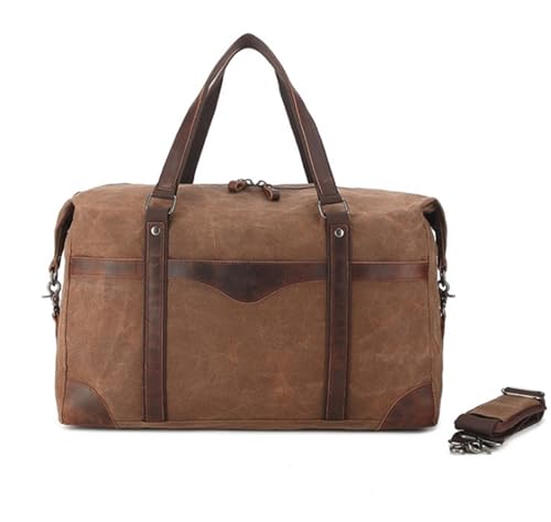 Convertible Suit Travel Bag 21in Large Capacity Travel Messenger Bag Waterproof Canvas Duffel Weekender Bag For Men hanging garment duffel bag (Color : A, Size : 54 * 22 * 32cm)