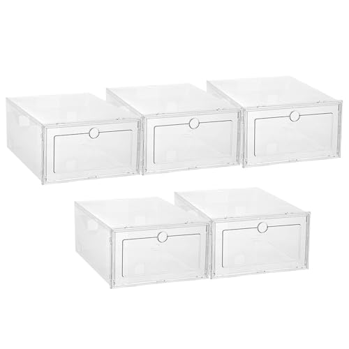 UKCOCO 5pcs Stackable Handbag & Sneaker Display Cases
