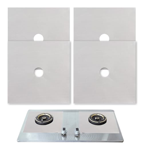 Placas protectoras para fogones, 4 unidades, antiadherentes, resistentes al calor, almohadillas de limpieza, ayudantes de cocina para autocaravanas, comercios, hogares, restaurantes