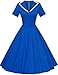 GownTown Women's 1950s Retro Vintage V-Neck Party Swing Dress