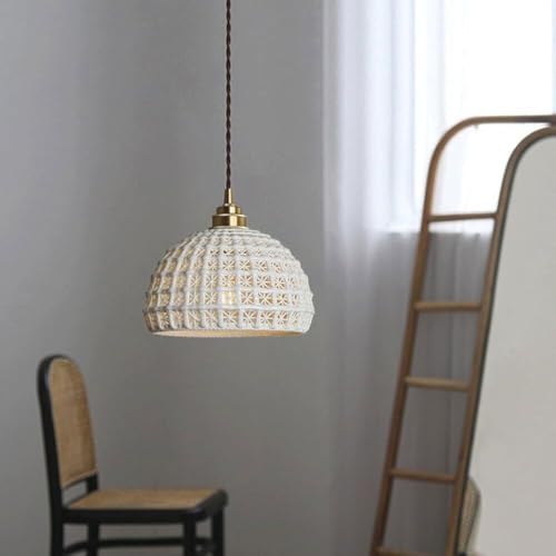 Lampe de Pente Suspension Émail Métal Salon Salle à Manger E26