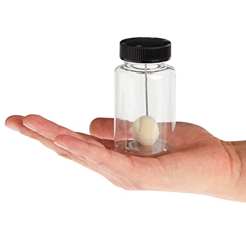 6-Pack Clear Bottle Wool Daubers With Ball Brush For Diy Projects, Arts And Crafts, Gluing, Leather Dye Tool With Applicator, Plastic Empty Bottle (120 Ml Capacity) #TOP5