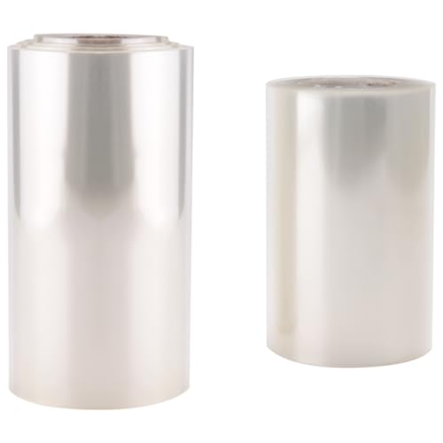 Diheohg 2 unidades de 8 / 10 cm para pastel de película transparente rollos de mousse pastel de acetato de hojaldre de chocolate cinta adhesiva cinta adhesiva para tartas herramienta de decoración de