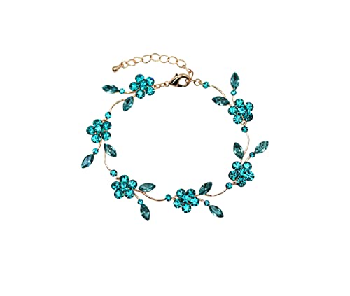 Image of Faship Gorgeous Rhinestone Crystal Floral Necklace Earrings Set