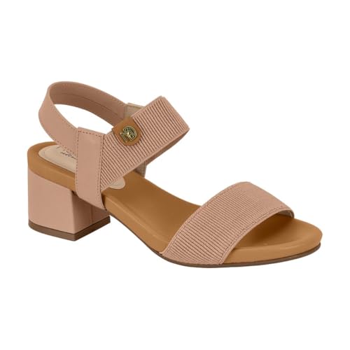 Sandália Feminina Modare – Salto Grosso Baixo, Calce Fácil, Ultraconfortável e Leve