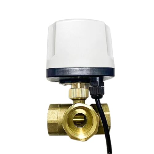 Válvula de bola motorizada IP65 de latón con control de 3 cables y desvío Tipo L 2
