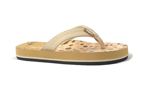 Image of REDVOLUTION Girls Classic Braided Accented Beach Sandals Casual Flip Flop Surfer Girl