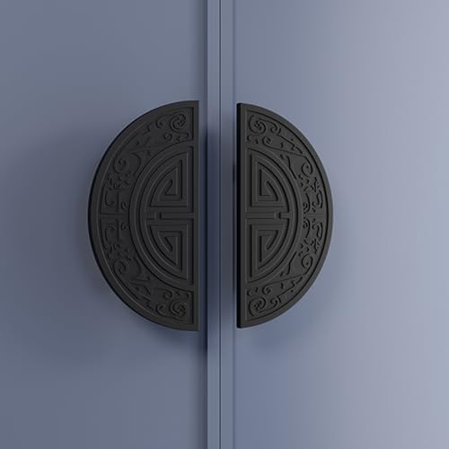 Poignée de porte d'entrée double face noire pour sécuriser et embellir