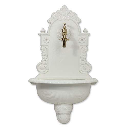 Antikas - Lavabo avec raccord de tuyau d'arrosage, fontaine murale robinet ¾.