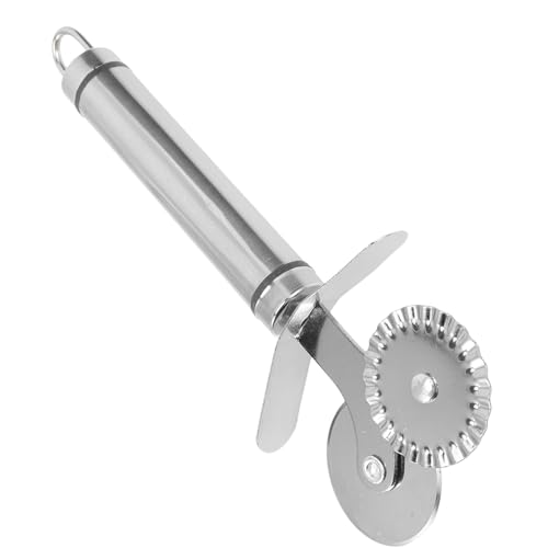 Veemoon Tagliapizza a Doppio Rullo in Acciaio Set da 4 Pezzi Manico Ergonomico Rotella per Pizza e Tagliapasta per Cucina e Cottura al Forno