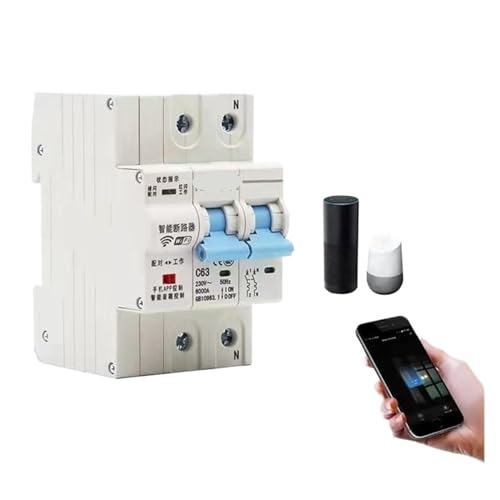 Disyuntor inteligente con carril DIN 2P interruptor automatico 16A hogar 4