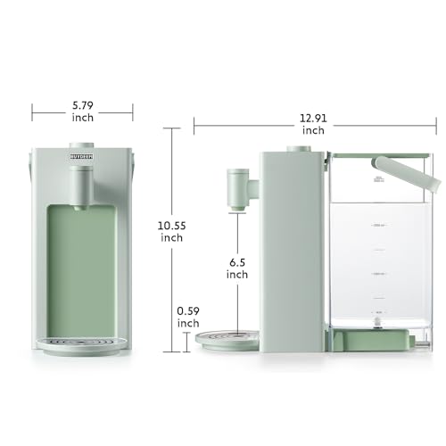 BUYDEEM S9013 3L Instant Hot Water Dispenser, Countertop Water Boiler with 8 Temperature and 5 Water Volume Settings, Fast Boil, Perfect for Home and Office, Cozy Greenish by BUYDEEM - Image 6