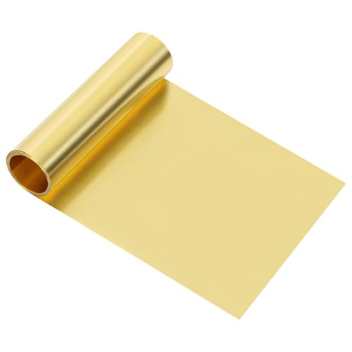 H62 Brass Foil, 0.002''x4''x79''(0.05MM x 0.1M x 2M), Thin Brass Sheet Roll Sealed Package