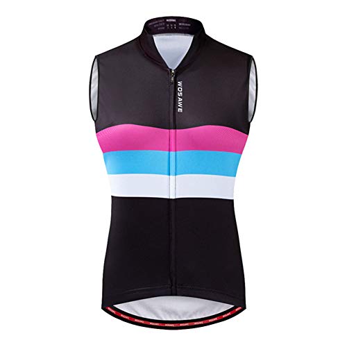 LSKCSH Chalecos de ciclismo para mujer, sin mangas, transpirable, secado rápido, ciclismo, escalada, correr, equitación, ocio, al aire libre, chalecos deportivos (colorido, S)