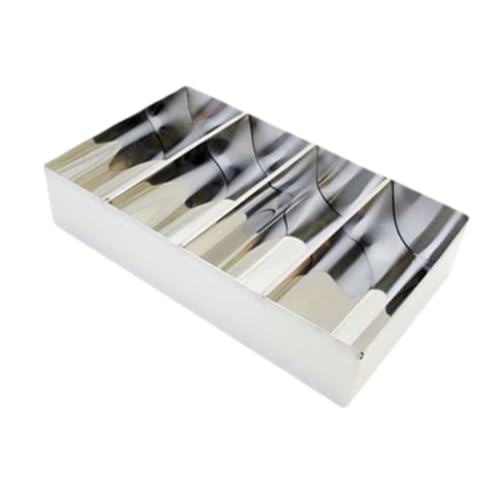 FSE SLSCB04 Cutlery Box, 4-Compartment, no Handles, Stainless Steel